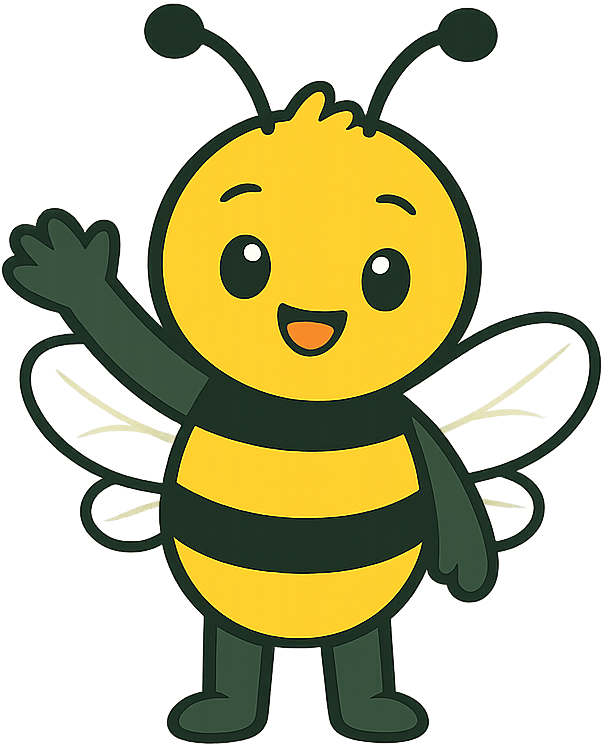 Buzz, the Eco Bizzy Grove mascot bee